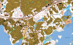 Ote tapahtumassa käytettävästä kartasta